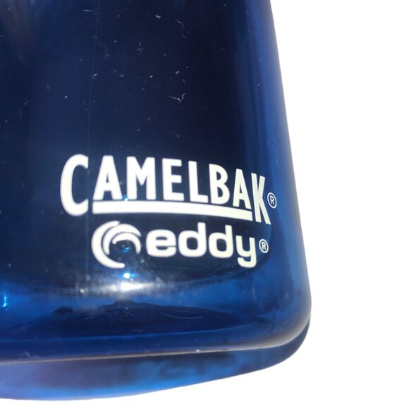 CAMELBAK Eddy Water Bottle w Straw, Lid, Blue / Gray Plastic 20oz - Picture 4 of 16